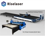 Mašina za lasersko rezanje vlakana Riselaser sa platformom za razmjenu